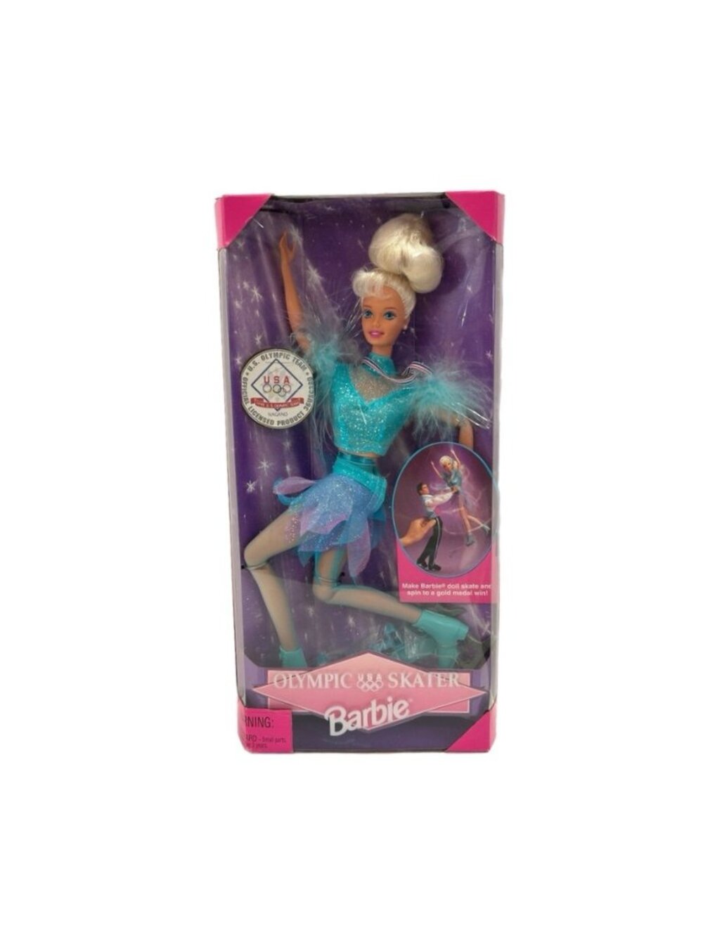 Olympic USA Skater Barbie Doll Nagano Olympics 1997 Mattel #18501 NRFB